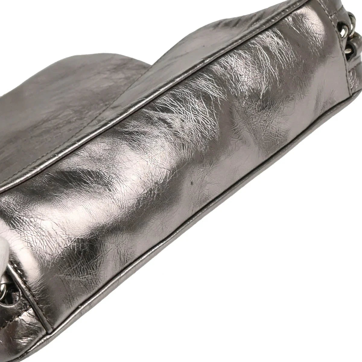 Chanel 2008-2009 Metallic Silver Calfskin Luxury Handbag