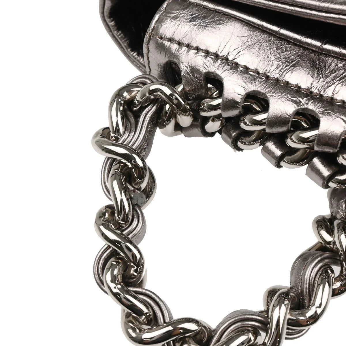 Chanel 2008-2009 Metallic Silver Calfskin Luxury Handbag