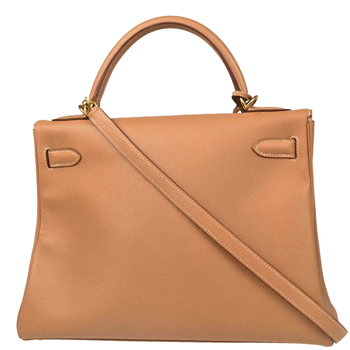 Hermes 2000 Natural Courchevel Kelly 32 Retourne 2way Shoulder Handbag