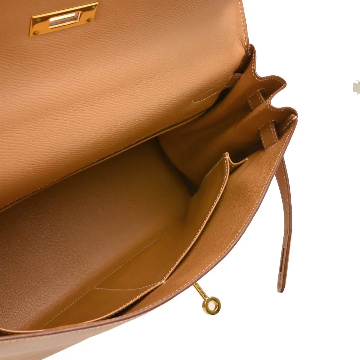 Hermes 2000 Natural Courchevel Kelly 32 Retourne 2way Shoulder Handbag