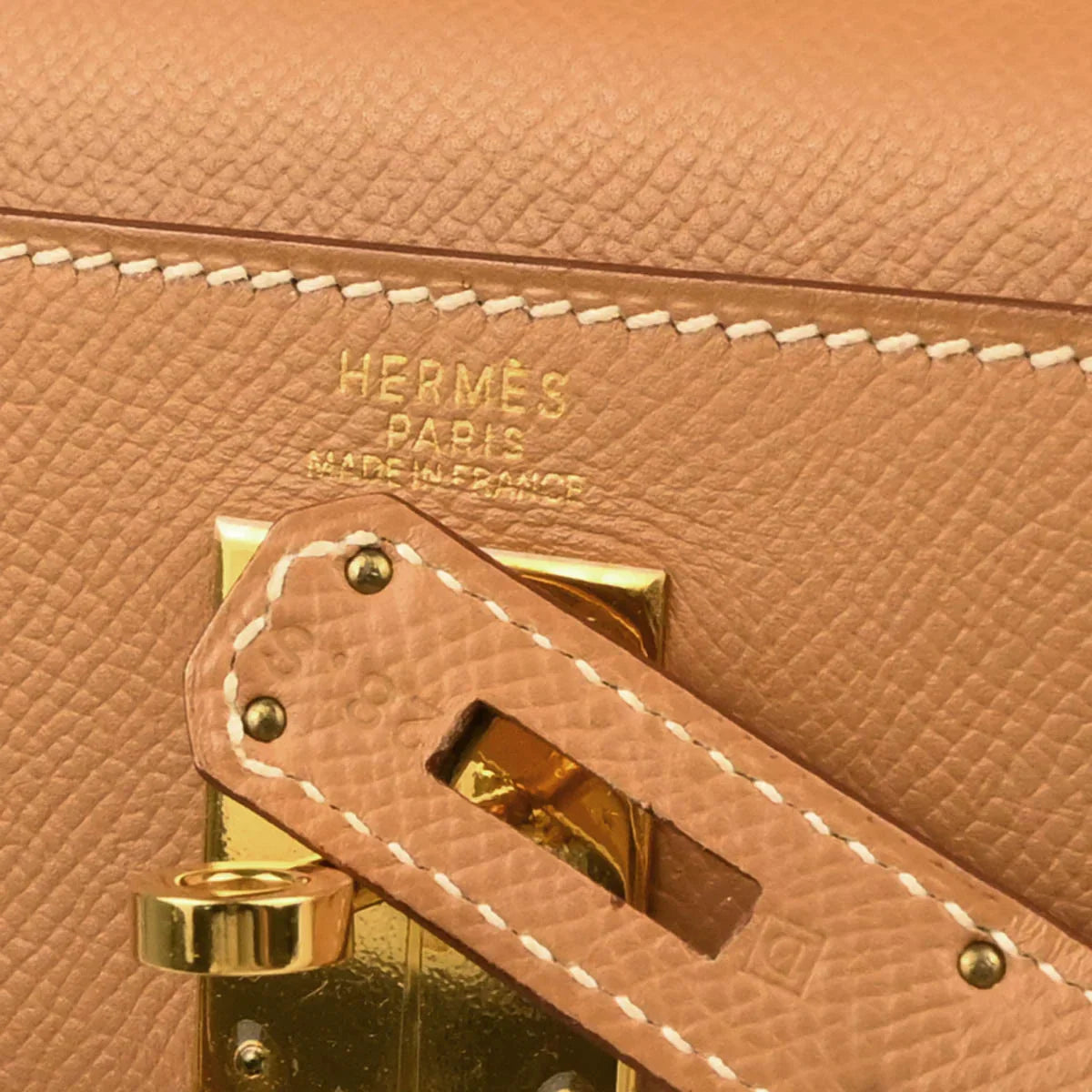 Hermes 2000 Natural Courchevel Kelly 32 Retourne 2way Shoulder Handbag