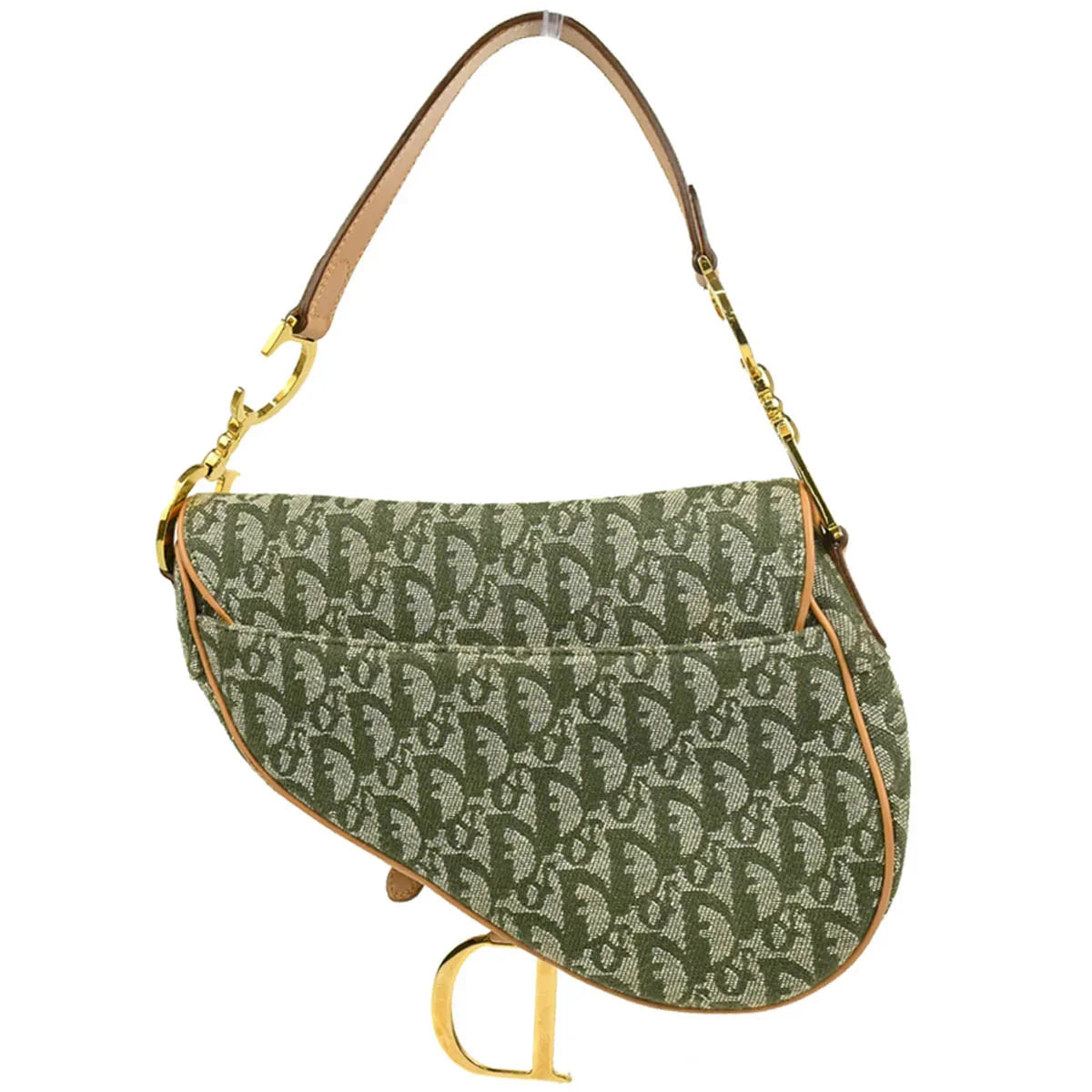 Christian Dior Green Trotter Saddle Handbag
