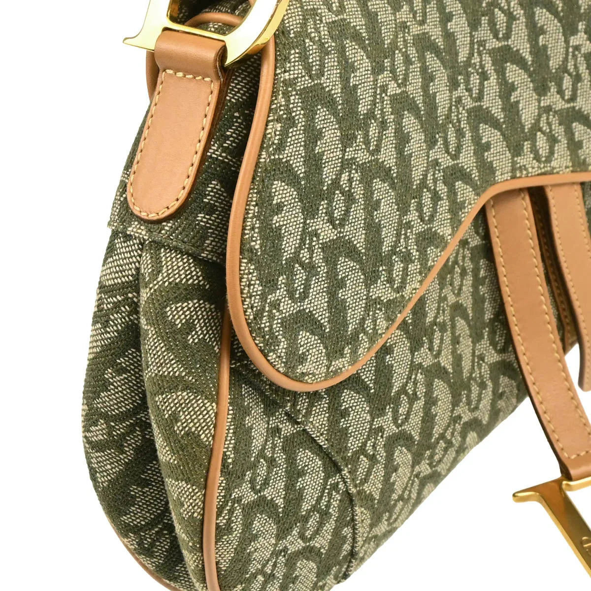 Christian Dior Green Trotter Saddle Handbag