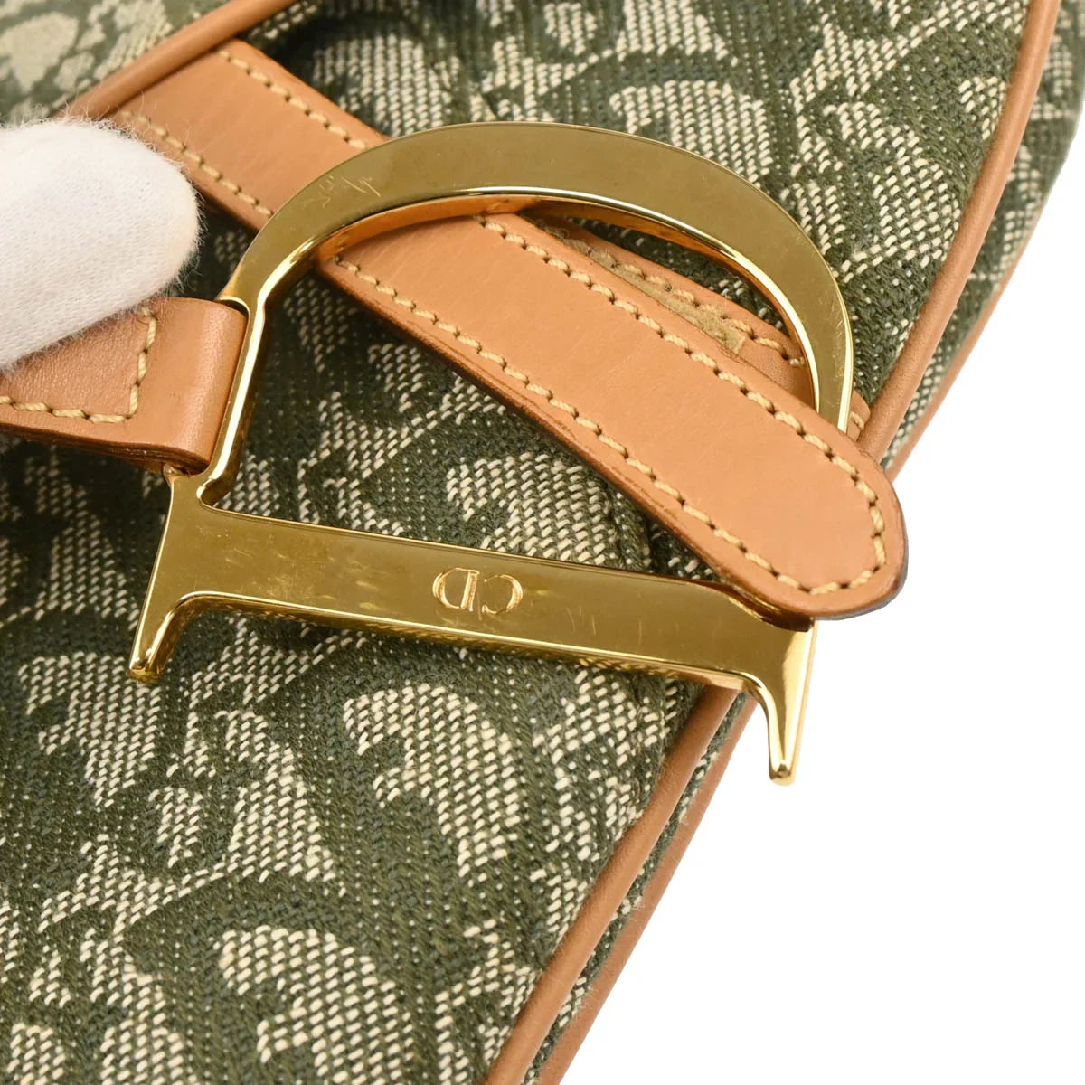 Christian Dior Green Trotter Saddle Handbag