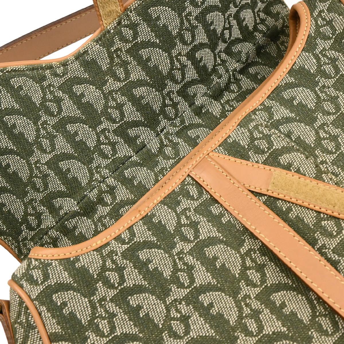 Christian Dior Green Trotter Saddle Handbag