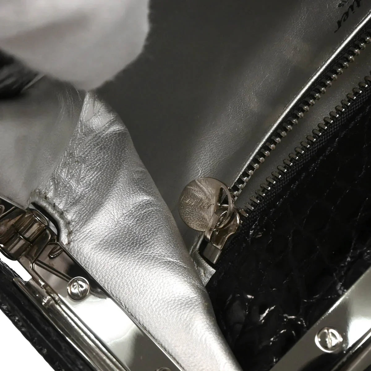 Cartier * Black Crocodile Handbag