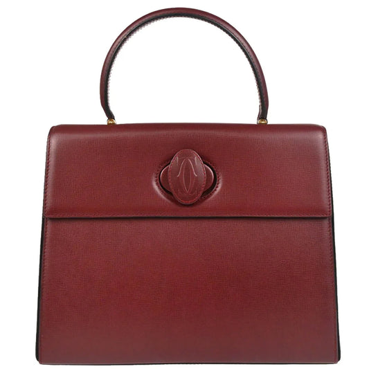 Cartier Bordeaux Leather Must de Cartier Handbag