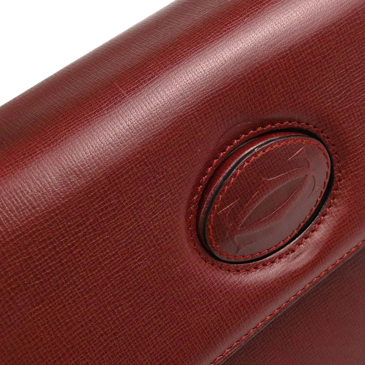Cartier Bordeaux Leather Must de Cartier Handbag