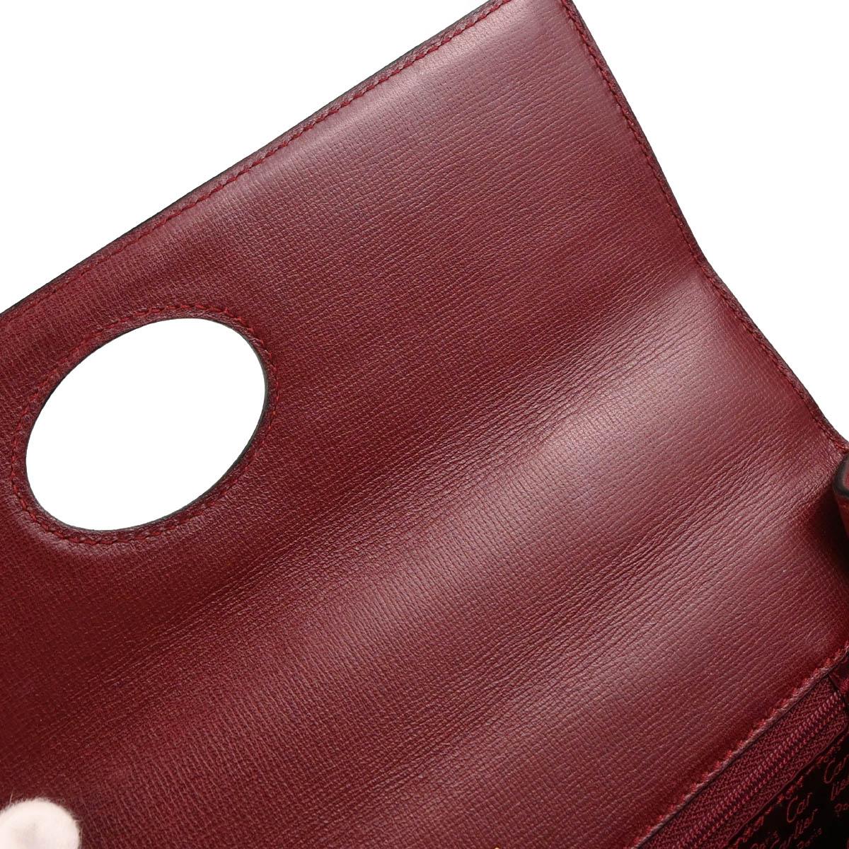Cartier Bordeaux Leather Must de Cartier Handbag