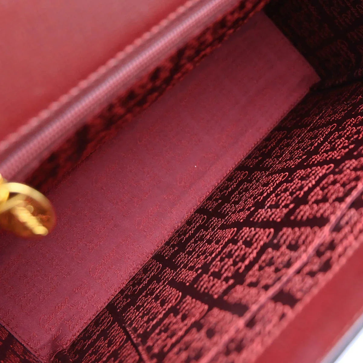Cartier Bordeaux Leather Must de Cartier Handbag