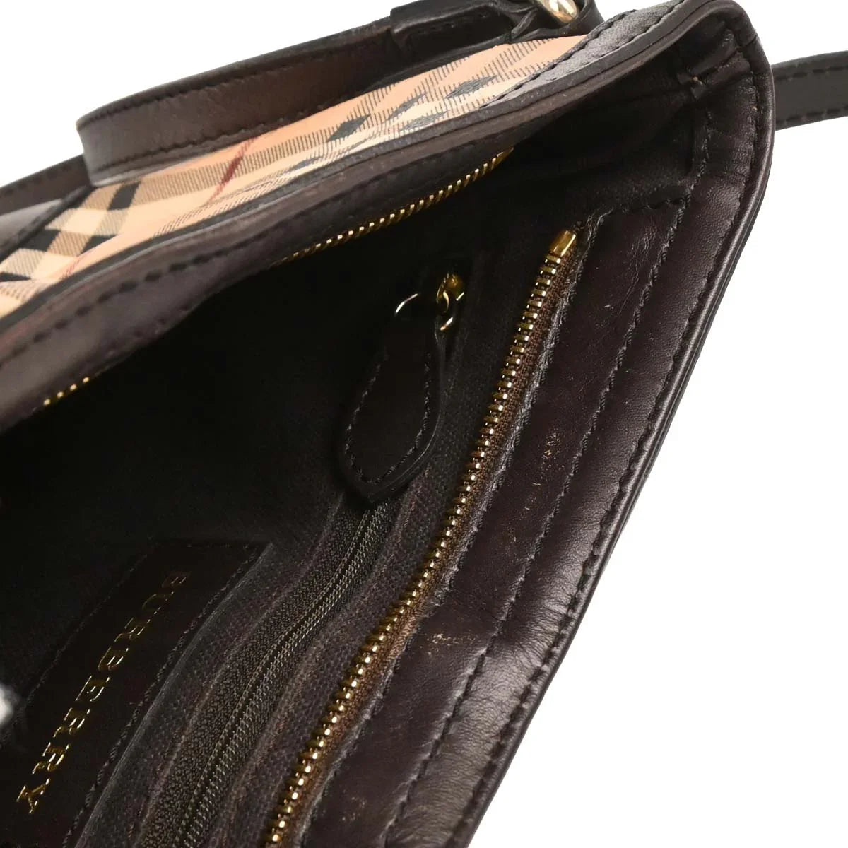 Burberry Beige House Check Shoulder Bag