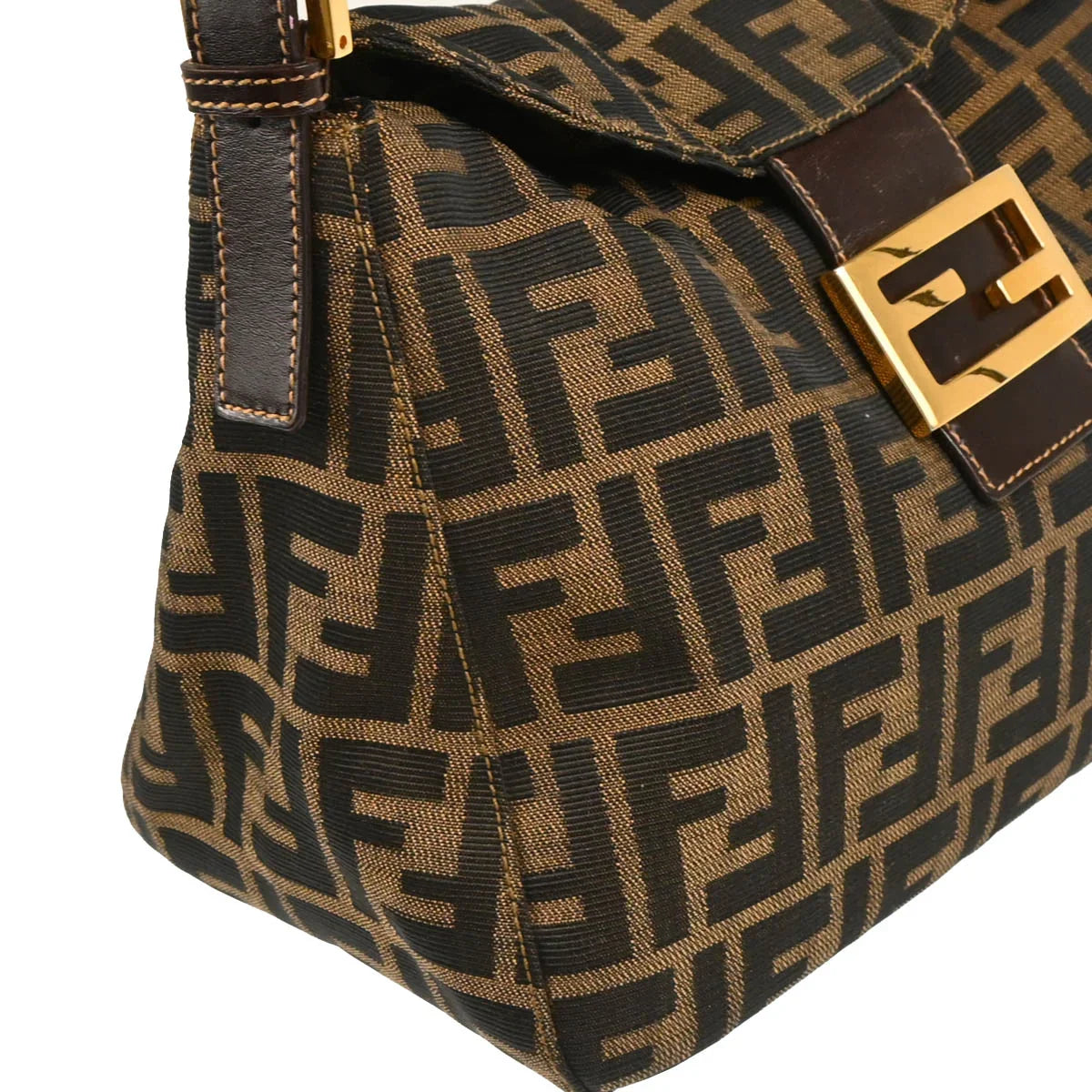 Fendi 1990s Brown Canvas Zucca Handbag