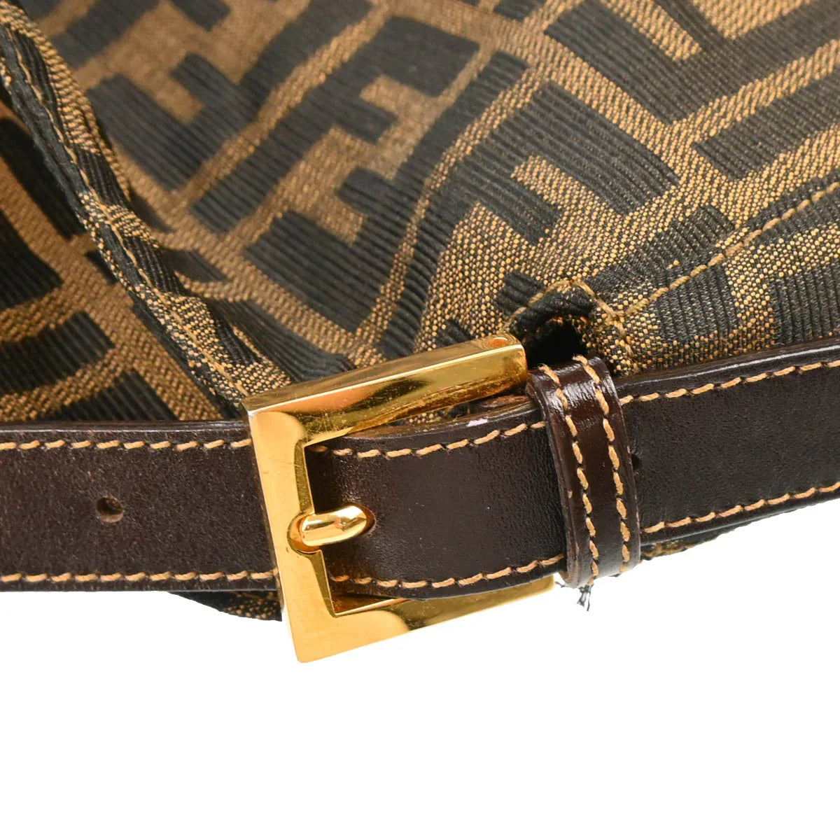 Fendi 1990s Brown Canvas Zucca Handbag