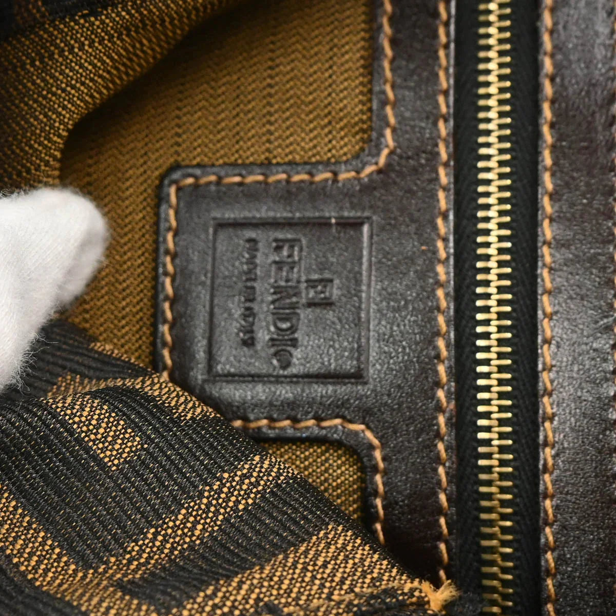 Fendi 1990s Brown Canvas Zucca Handbag