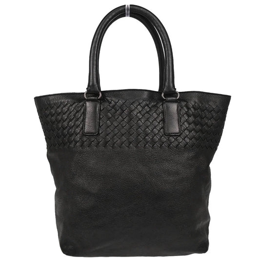 Bottega Veneta Black Intrecciato Tote Handbag