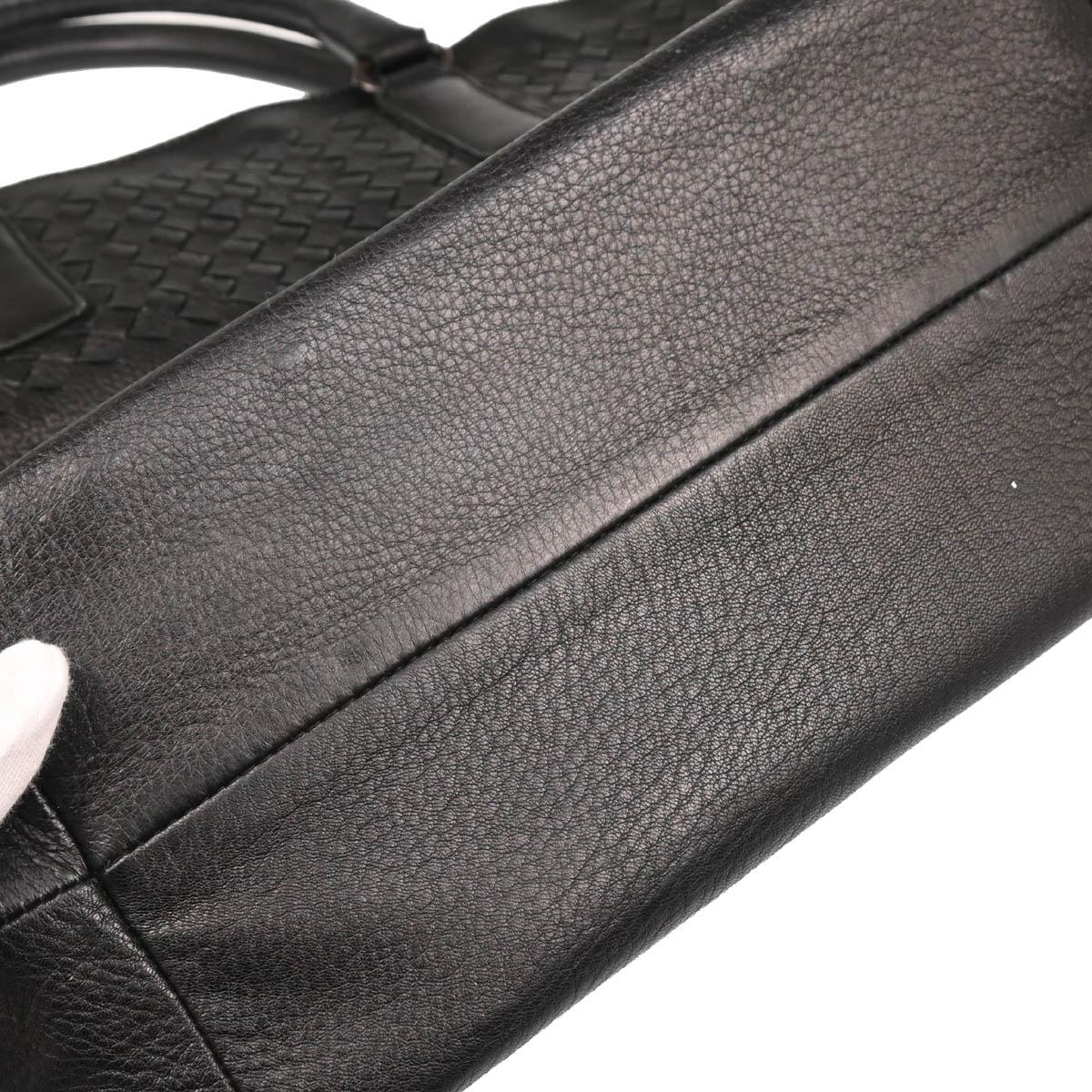 Bottega Veneta Black Intrecciato Tote Handbag