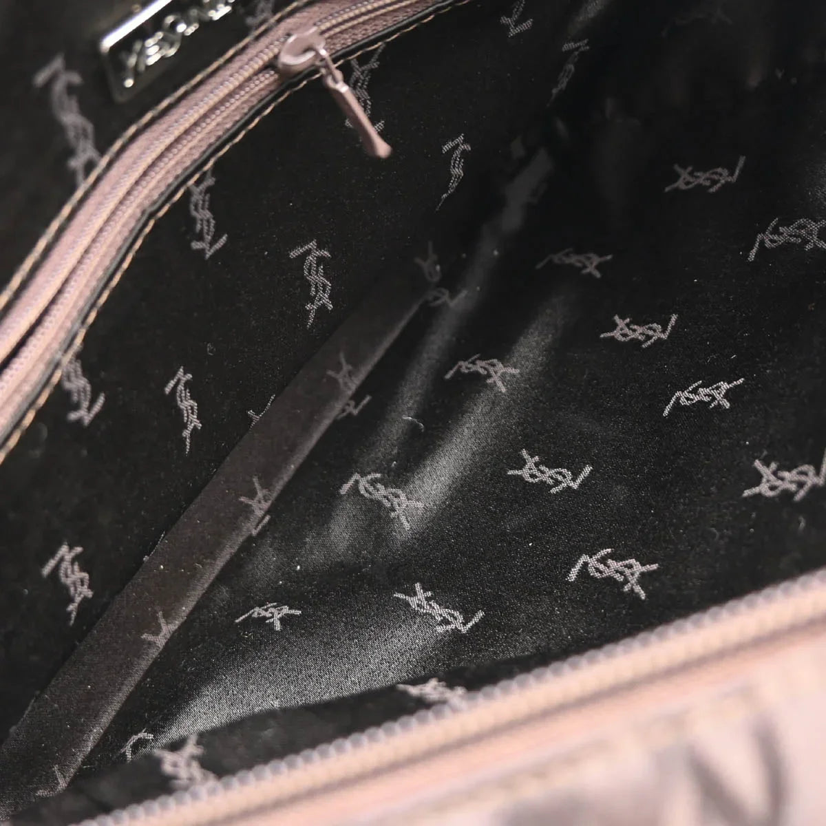 Yves Saint Laurent Brown Nylon Handbag