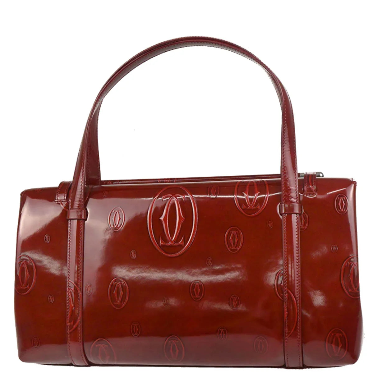 Cartier Bordeaux Patent Leather Happy Birthday Handbag
