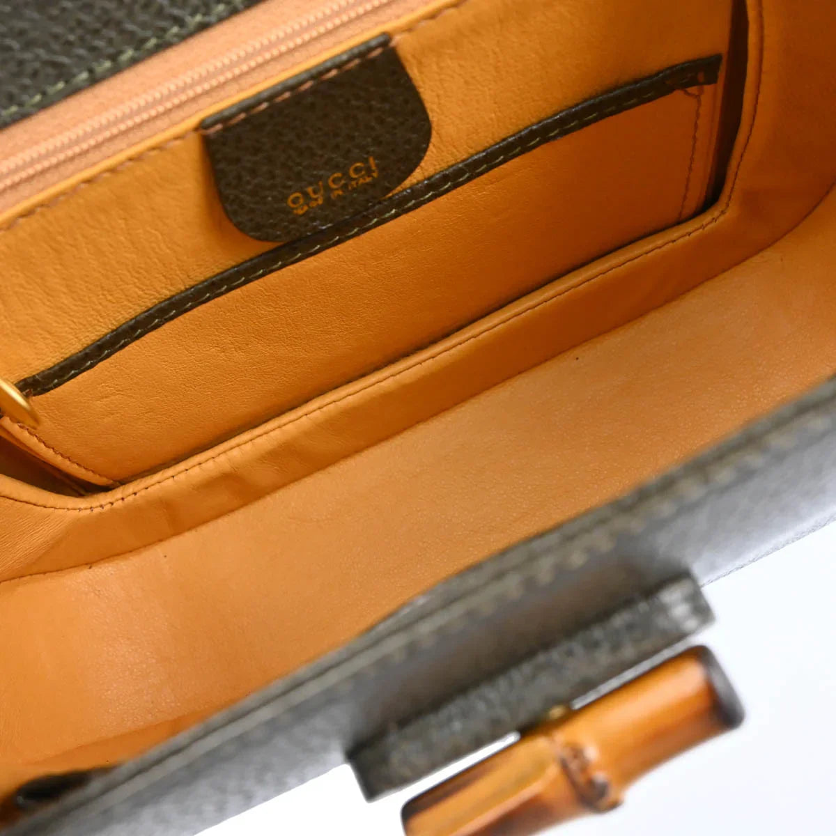 Gucci 1970-1990s Pigskin Bamboo Handbag