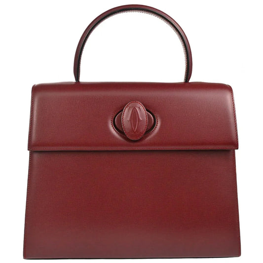 Cartier Bordeaux Leather Must de Cartier Handbag