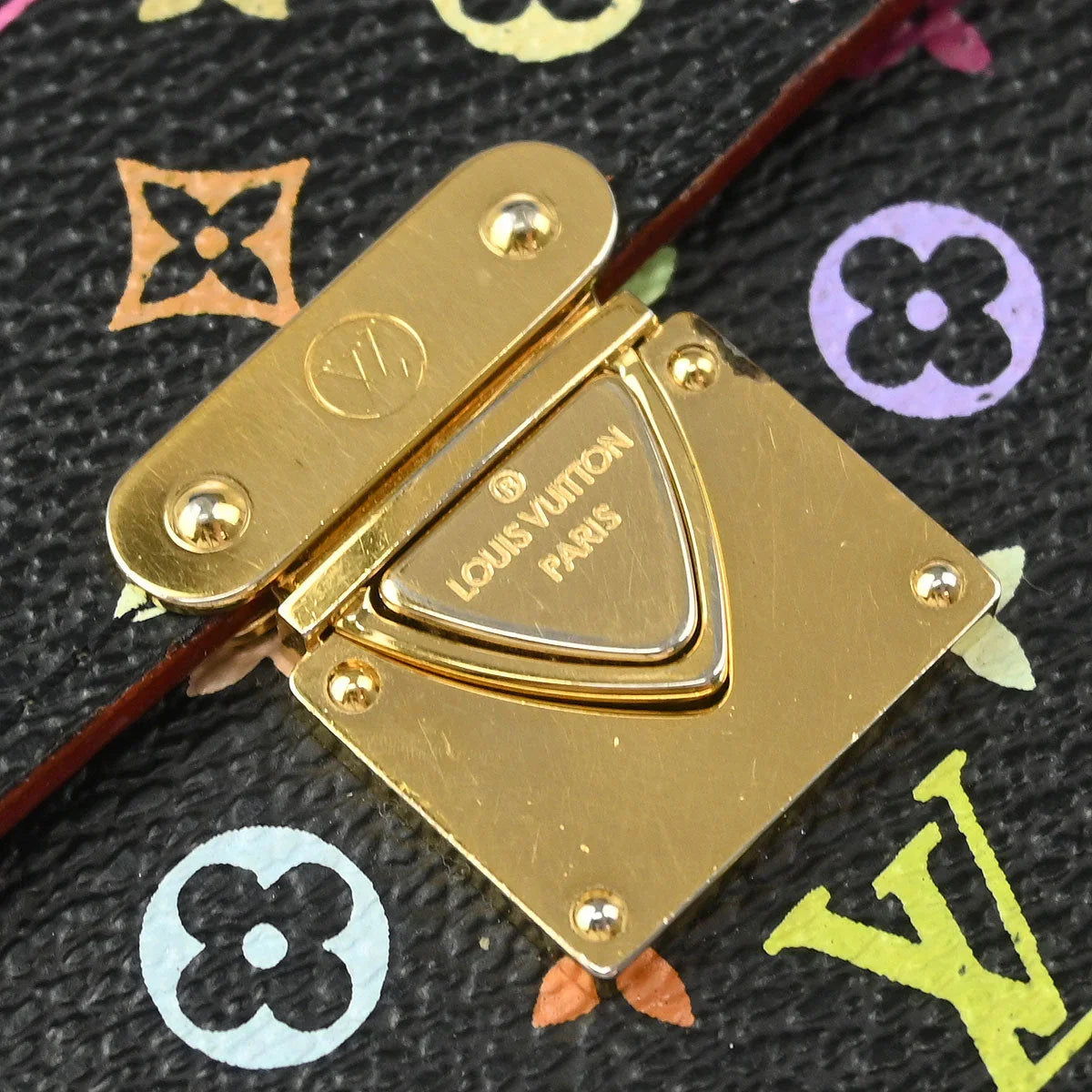 Louis Vuitton 2005 Black Multicolor Portefeuille Koala Wallet M58015