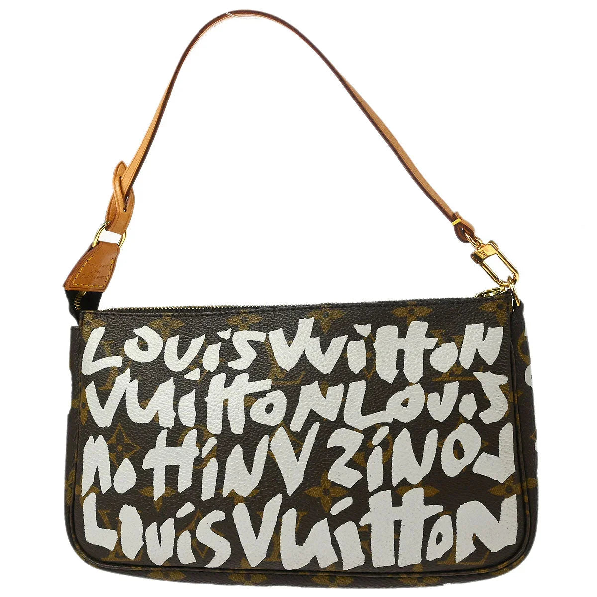 Louis Vuitton 2001 khaki Graffiti Pochette Accessoires Handbag M92192