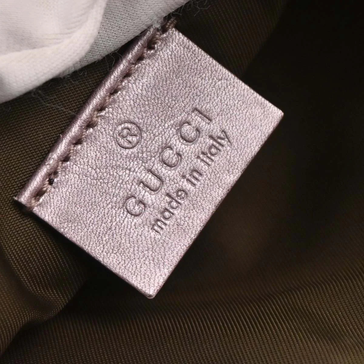 Gucci Metallic Light Purple Leather Handbag