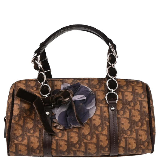 Christian Dior 2005 Brown PVC Trotter Romantic Handbag