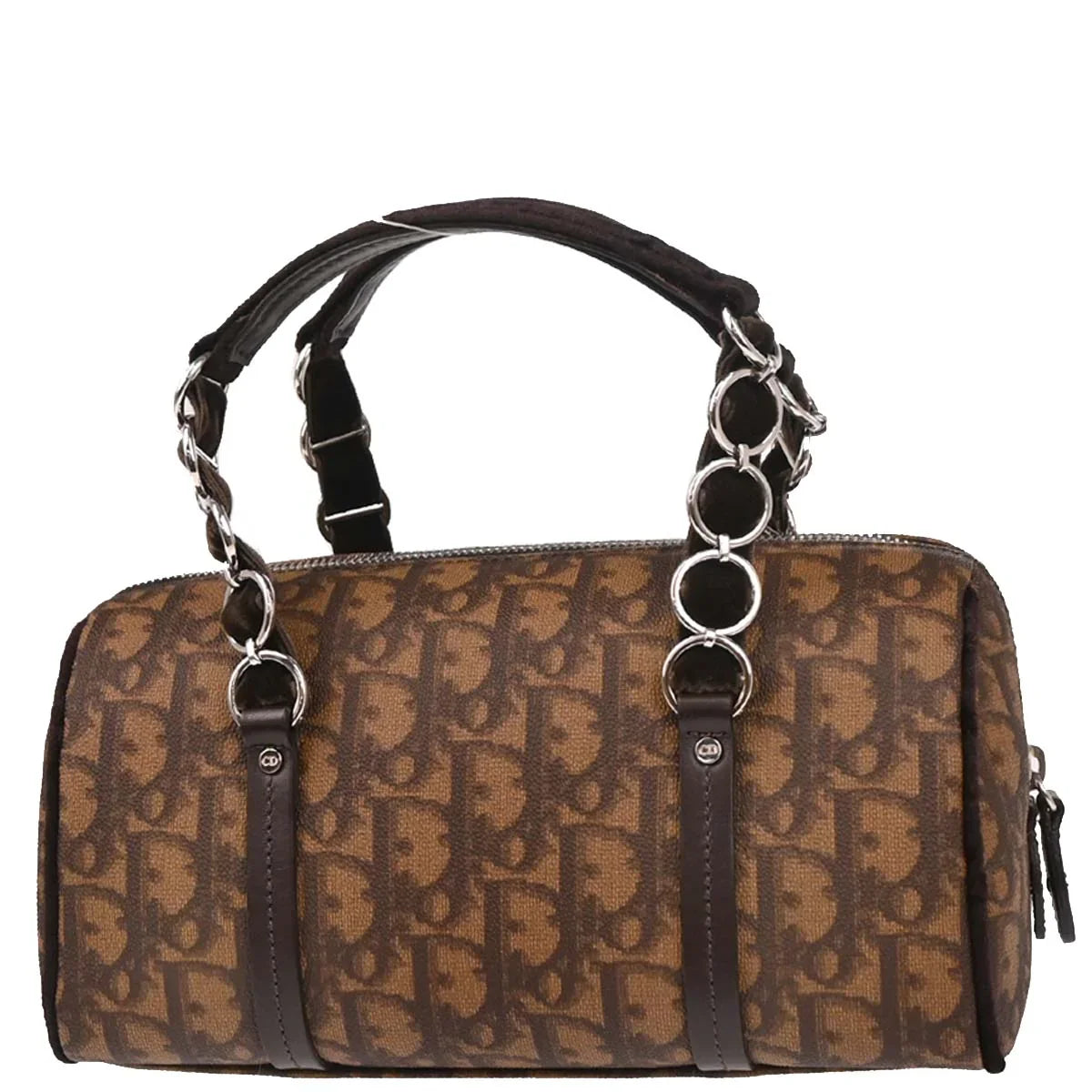 Christian Dior Brown PVC Trotter Romantic Handbag