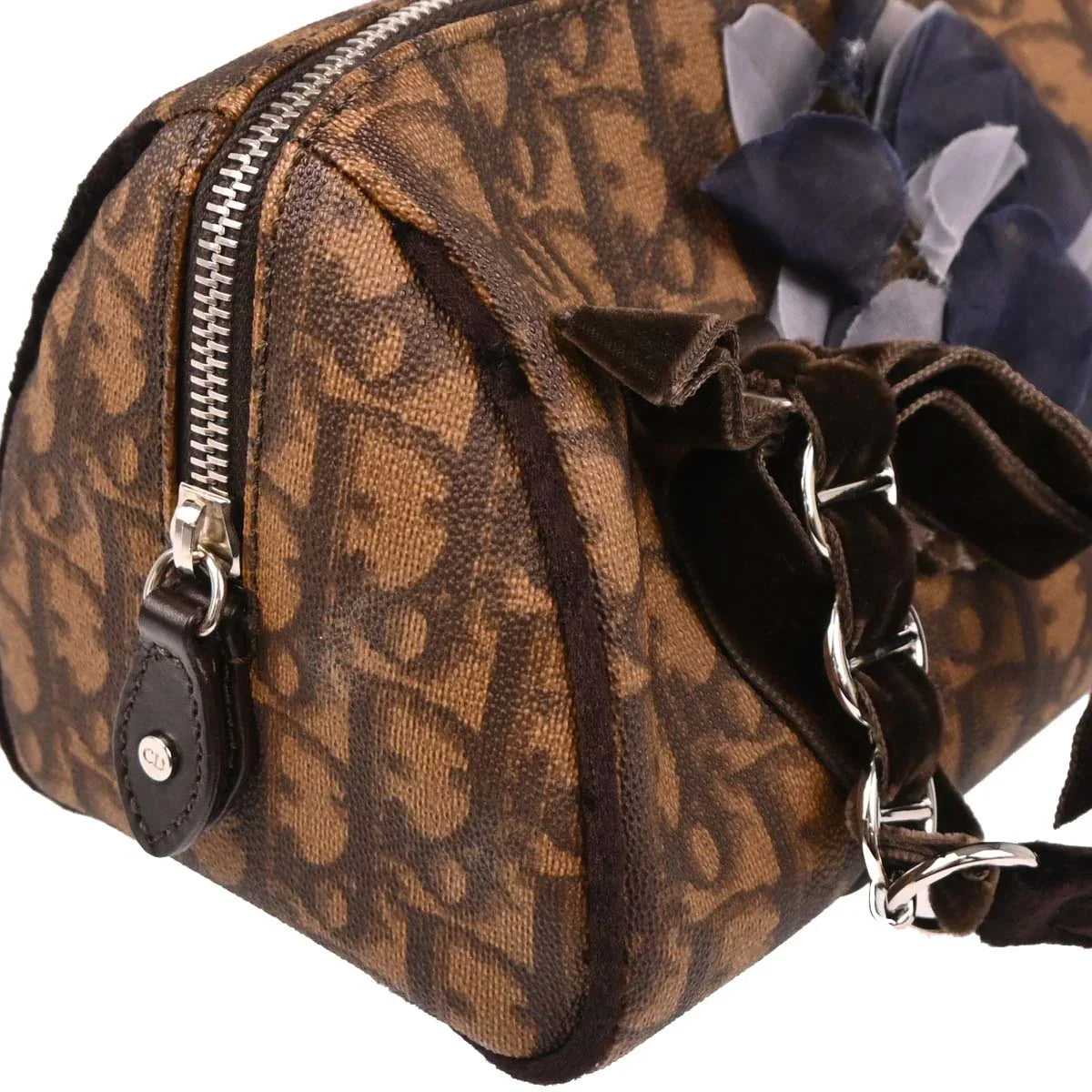 Christian Dior Brown PVC Trotter Romantic Handbag
