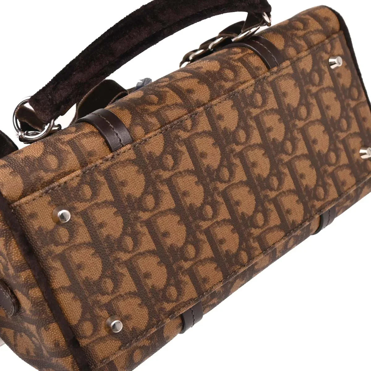 Christian Dior Brown PVC Trotter Romantic Handbag