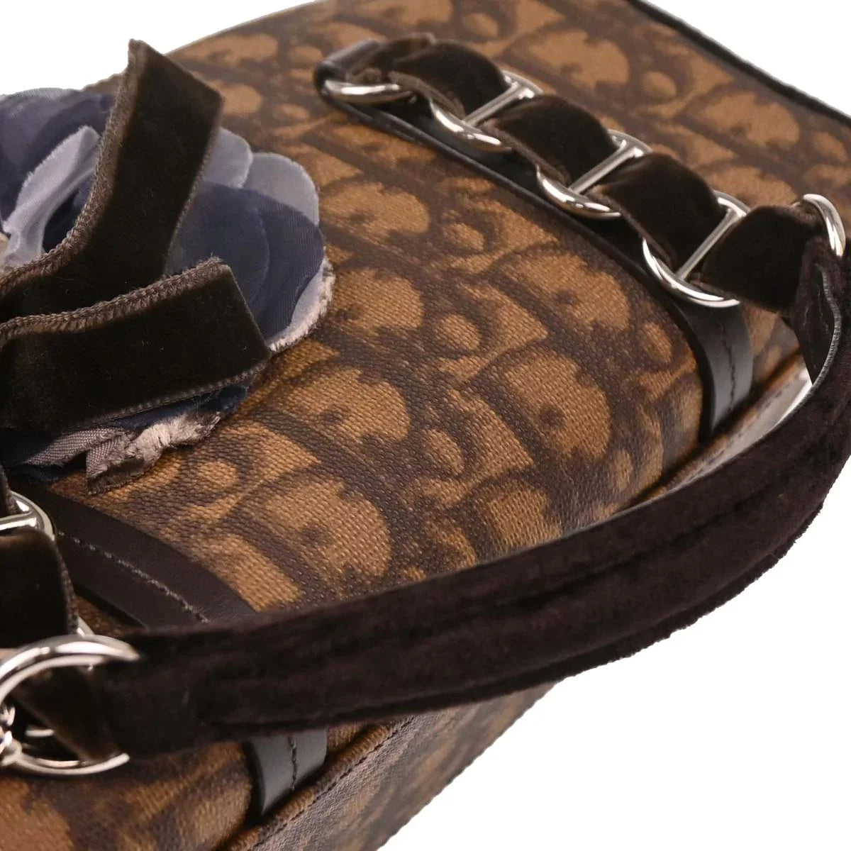 Christian Dior Brown PVC Trotter Romantic Handbag
