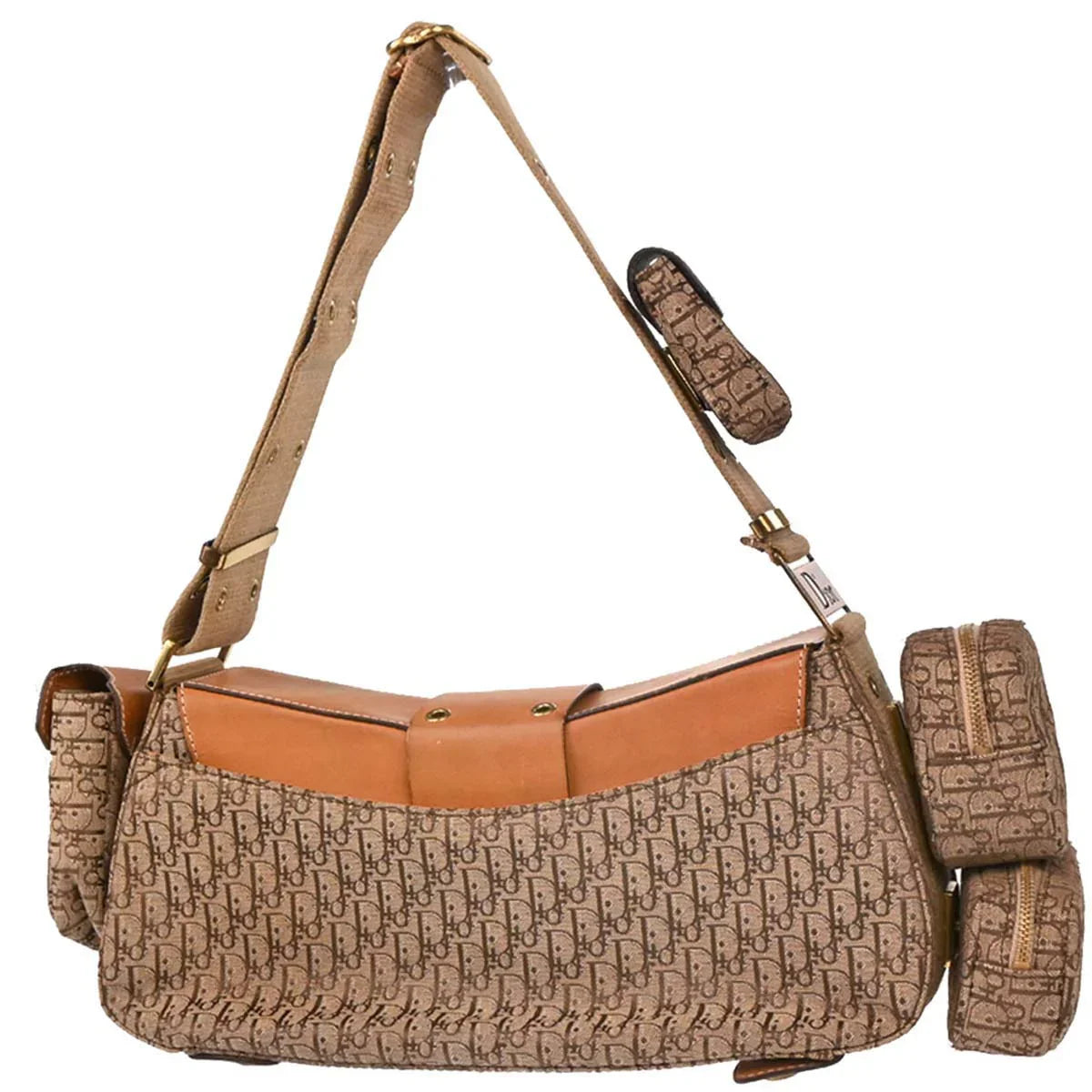 Christian Dior 2002 Brown Trotter Street Chic Columbus Shoulder Bag