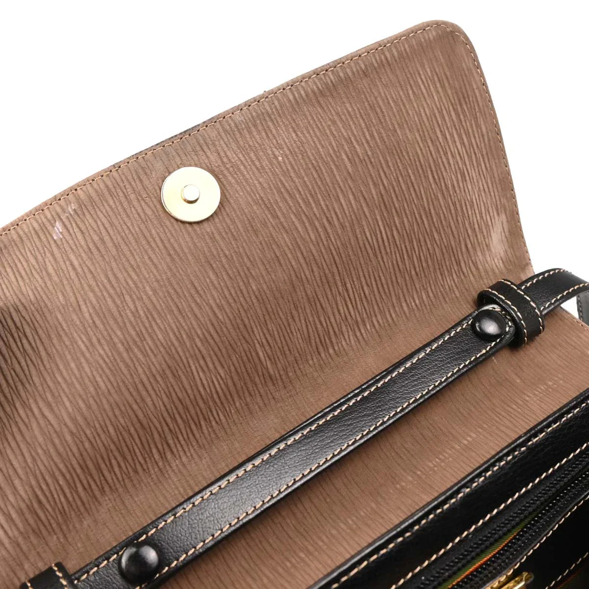 Loewe Black Brown Leather Velazquez 2way Shoulder Handbag