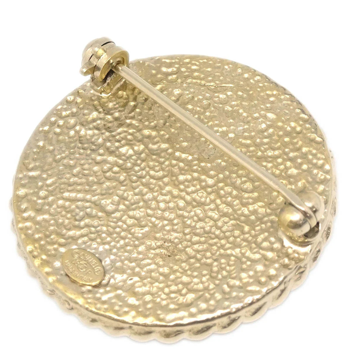 Chanel Medallion Brooch Pin Pink Gold 08P