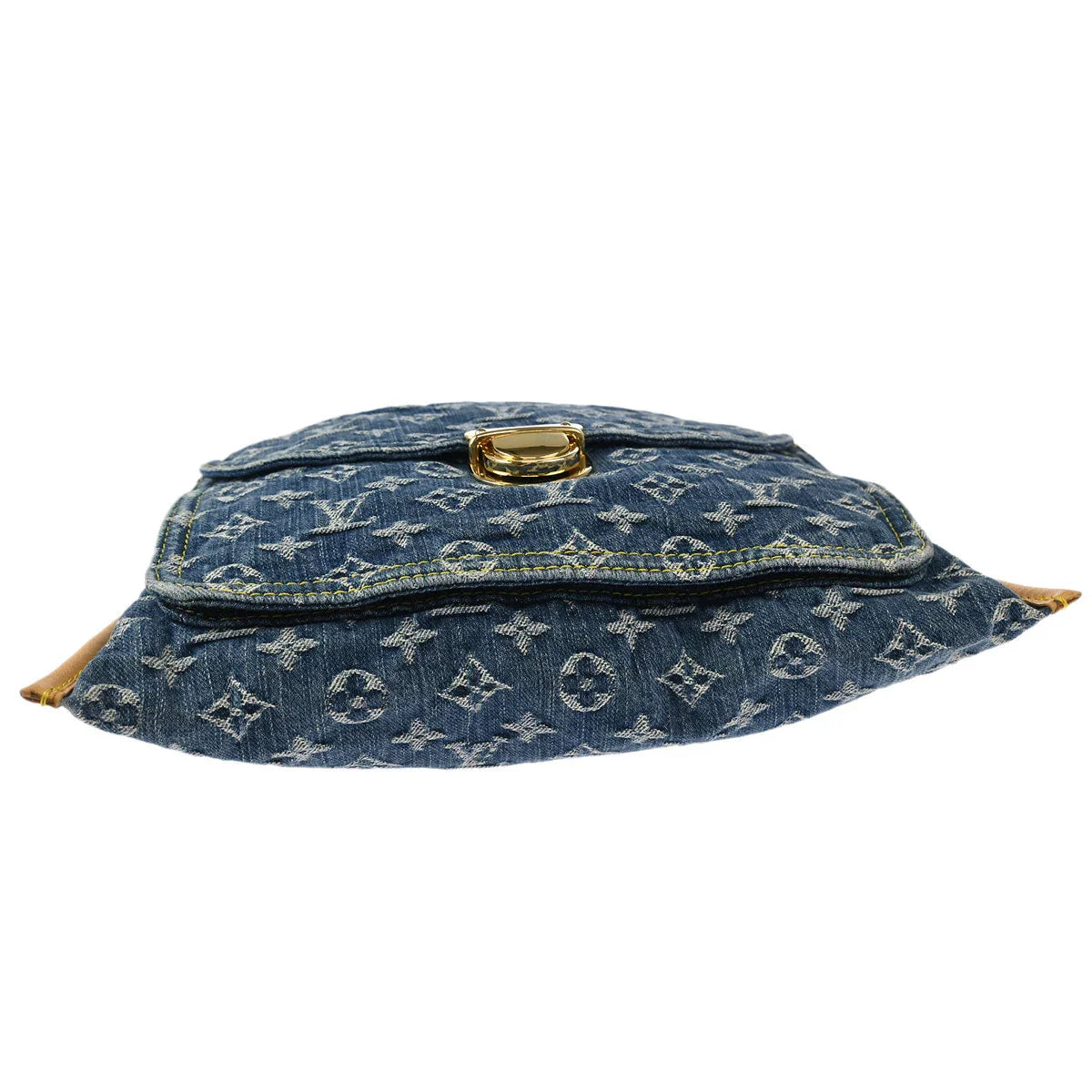Louis Vuitton 2005 Monogram Denim Flat Shopper Tote Handbag M95018