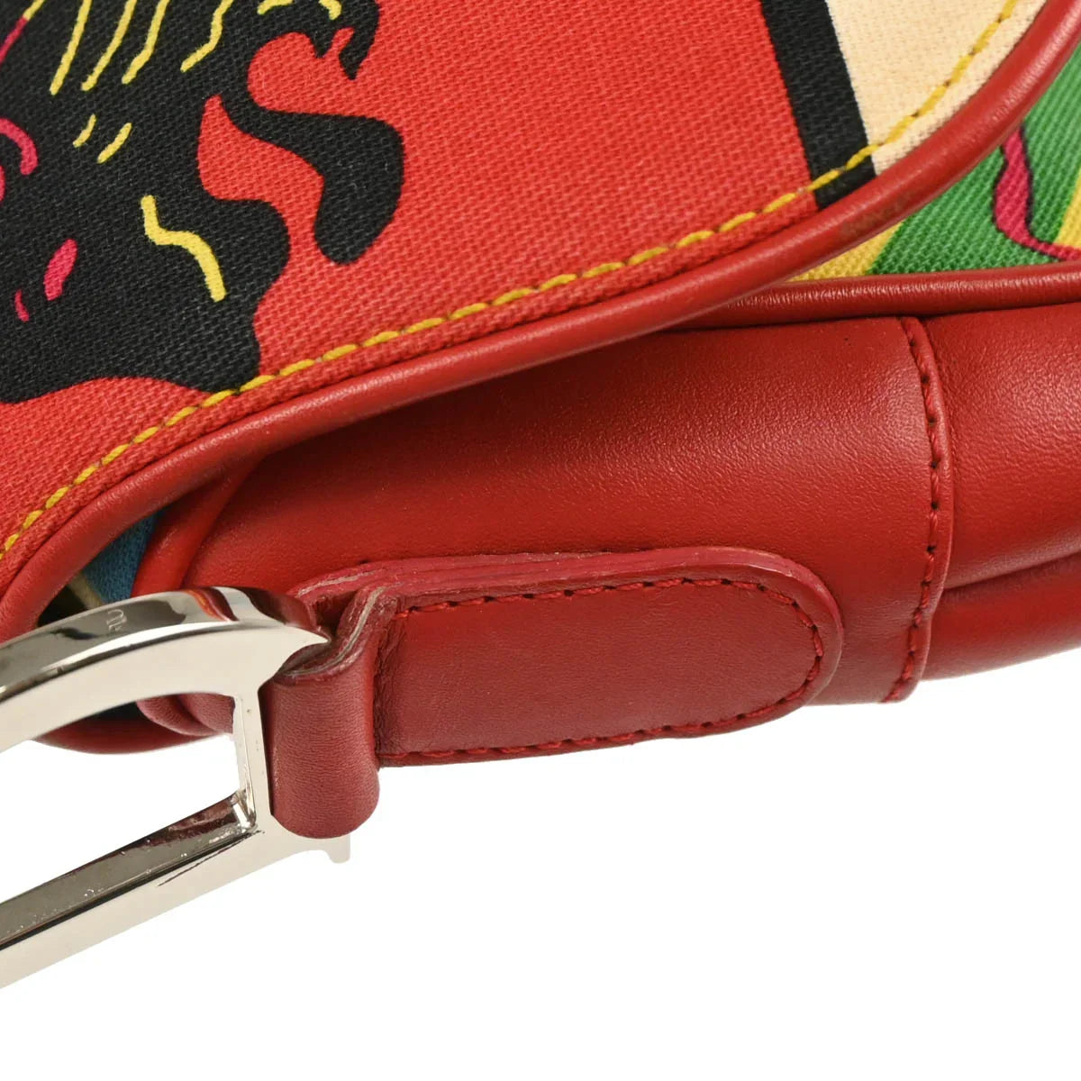 Christian Dior 2003 Red Dior Mania Saddle Handbag