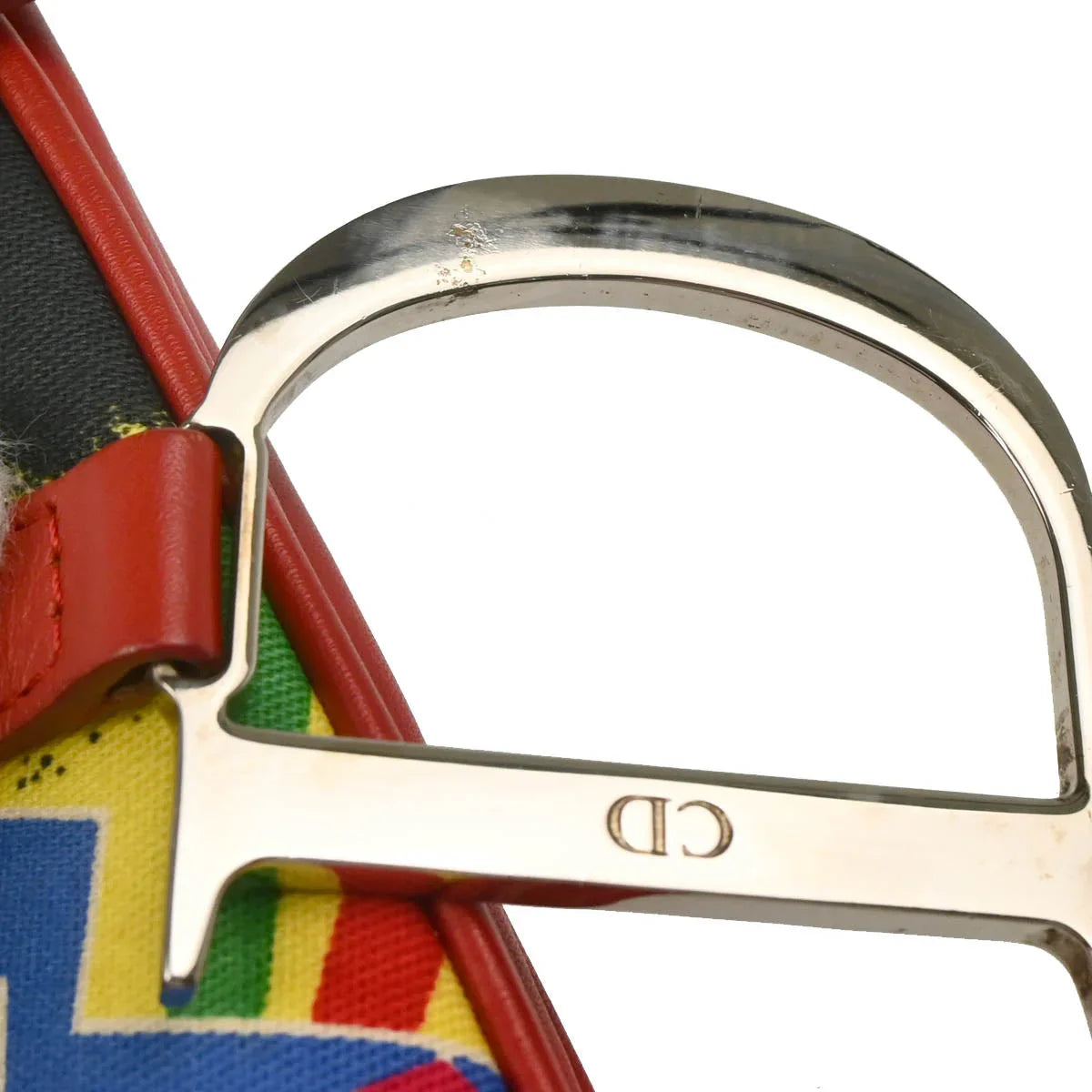 Christian Dior 2003 Red Dior Mania Saddle Handbag