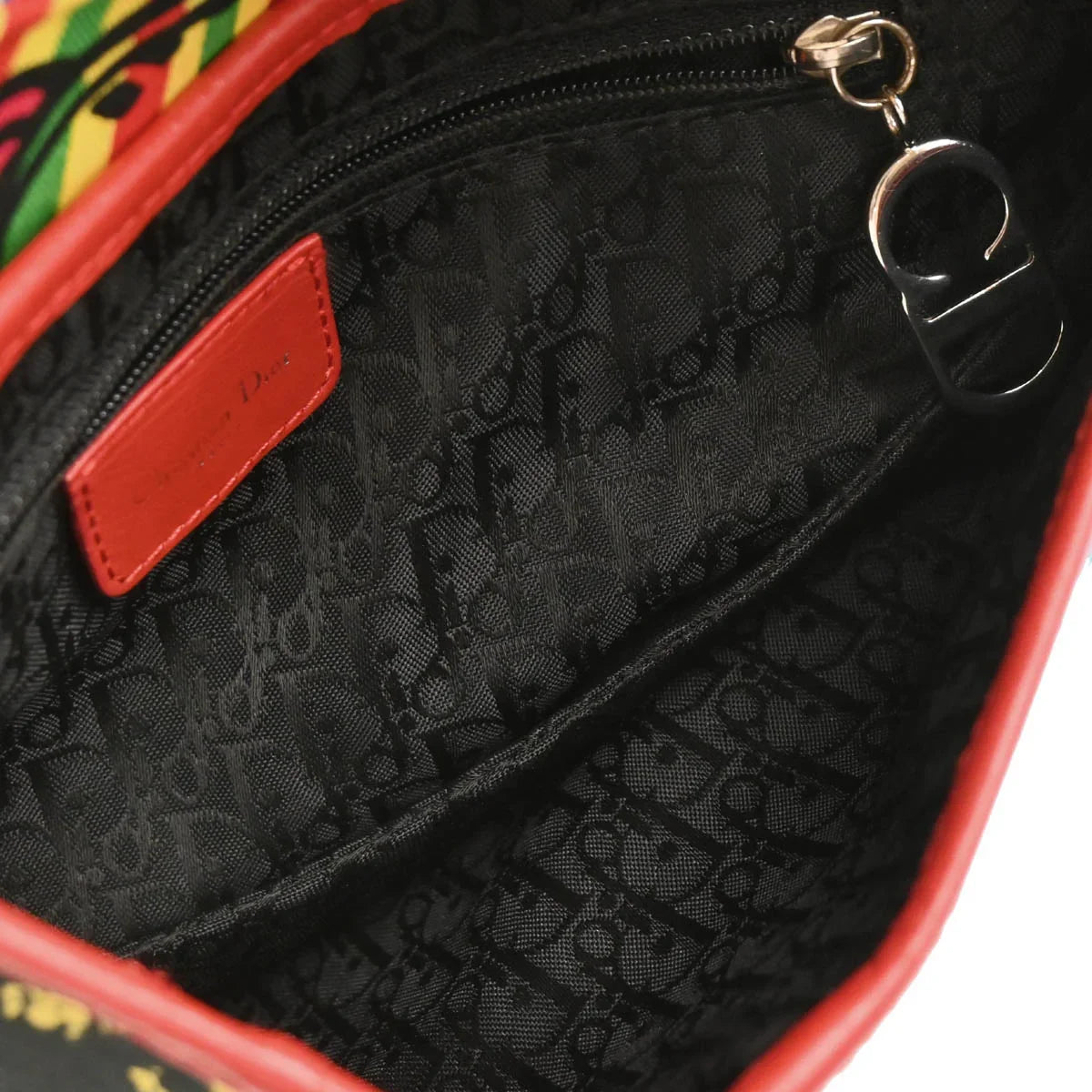 Christian Dior 2003 Red Dior Mania Saddle Handbag