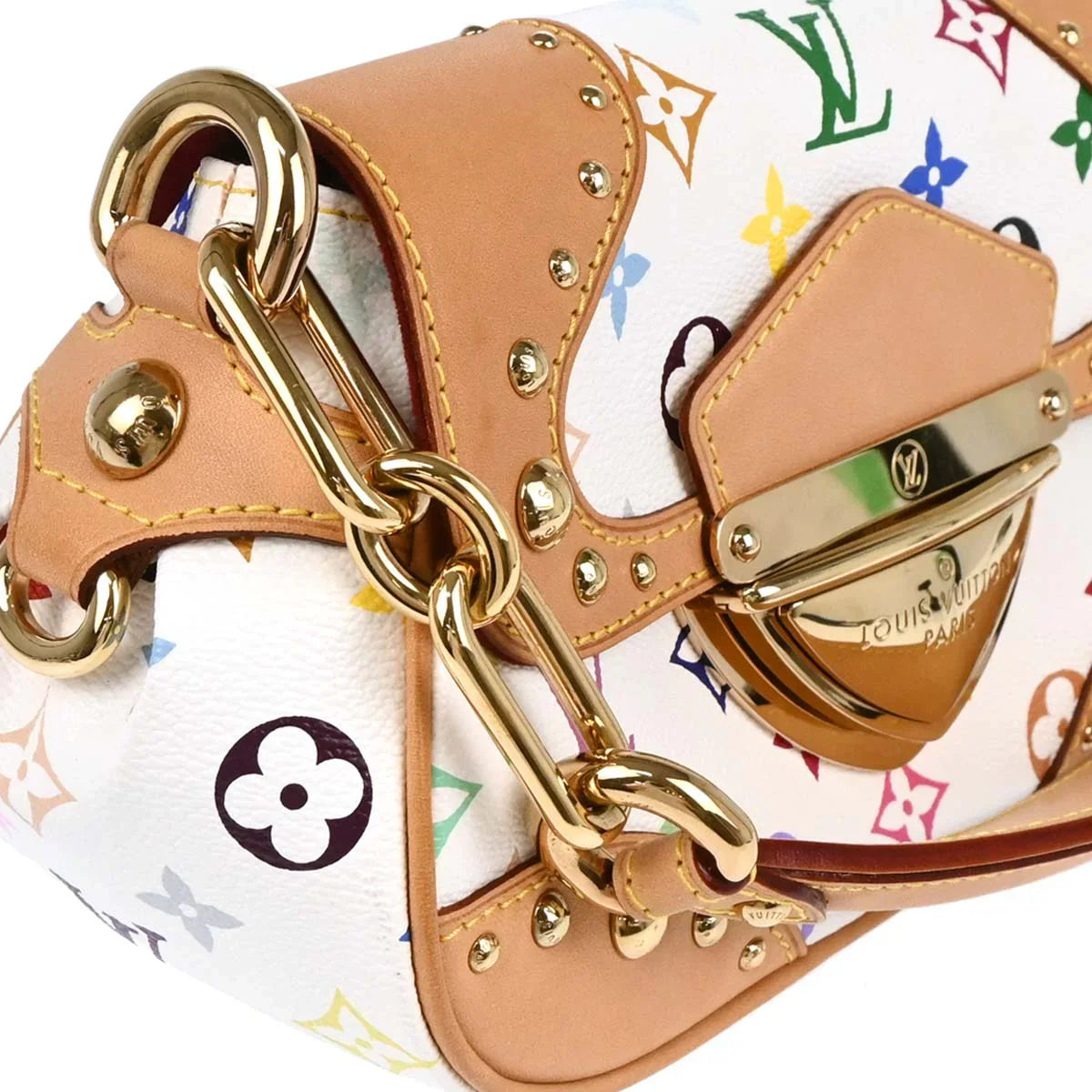 Louis Vuitton 2008 White Monogram Multicolor Marilyn Handbag M40127