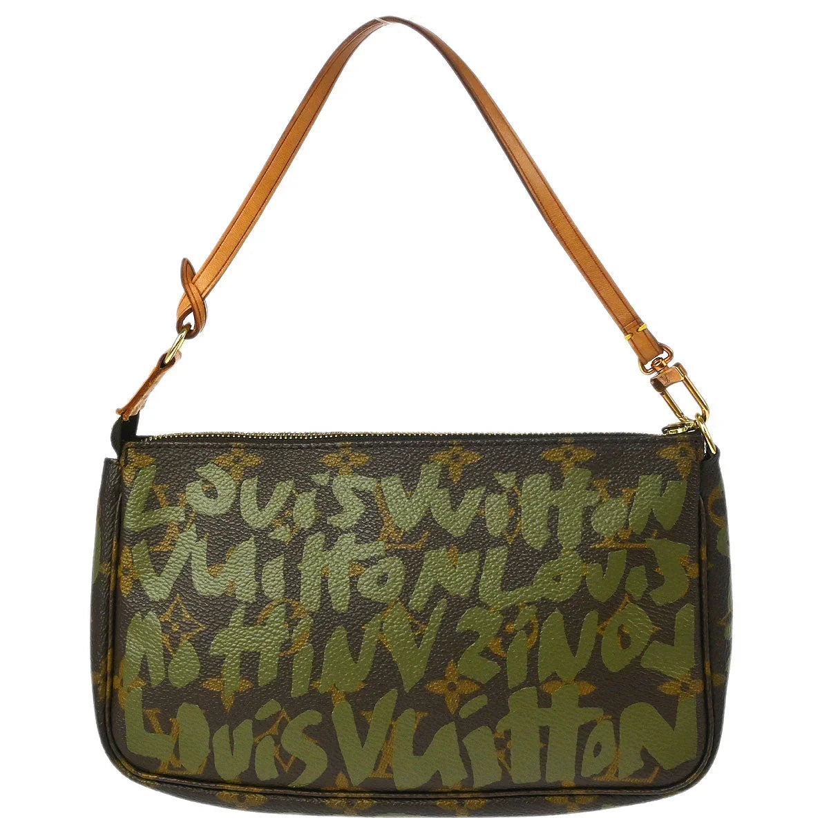 Louis Vuitton 2001 khaki Graffiti Pochette Accessoires Handbag M92191