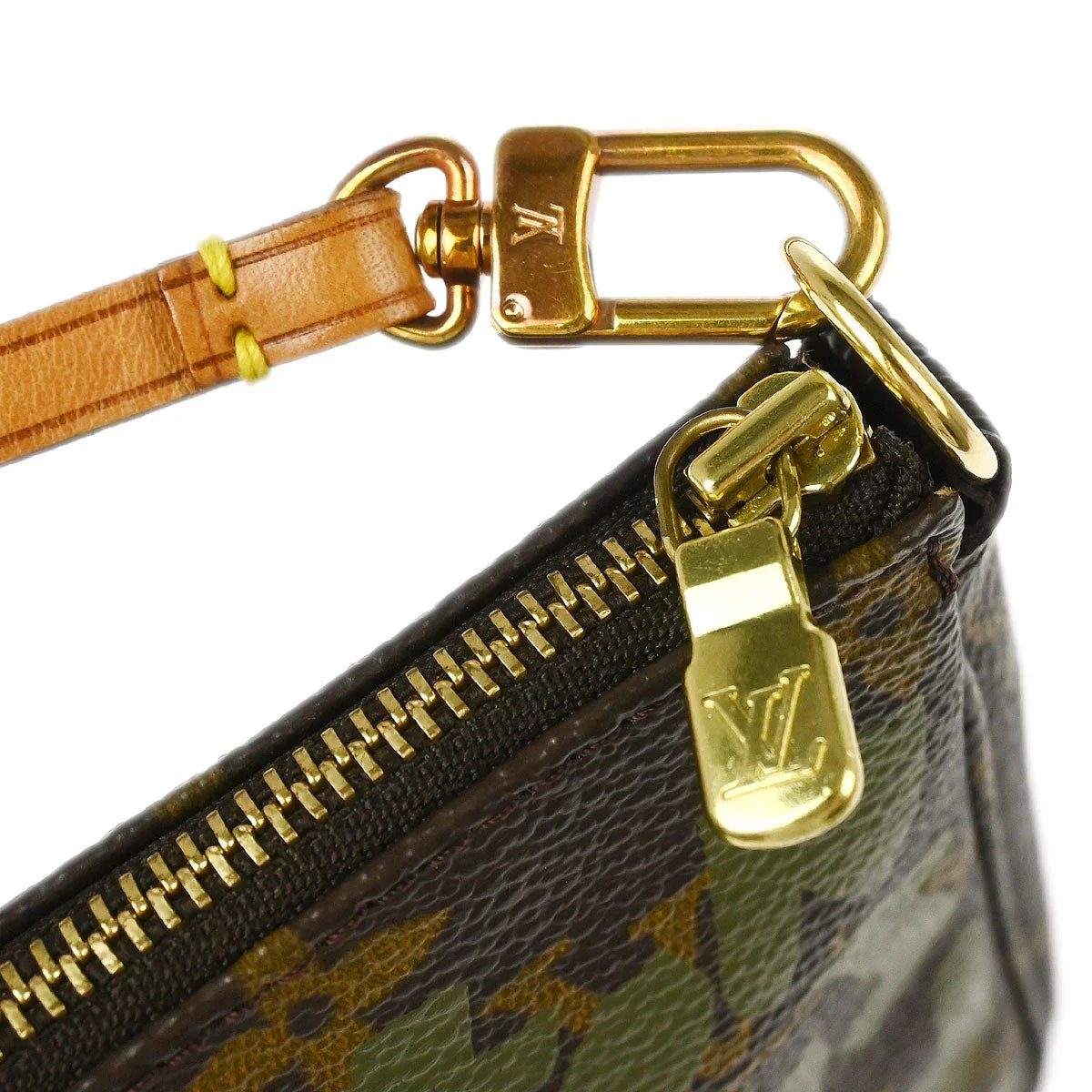 Louis Vuitton 2001 khaki Graffiti Pochette Accessoires Handbag M92191