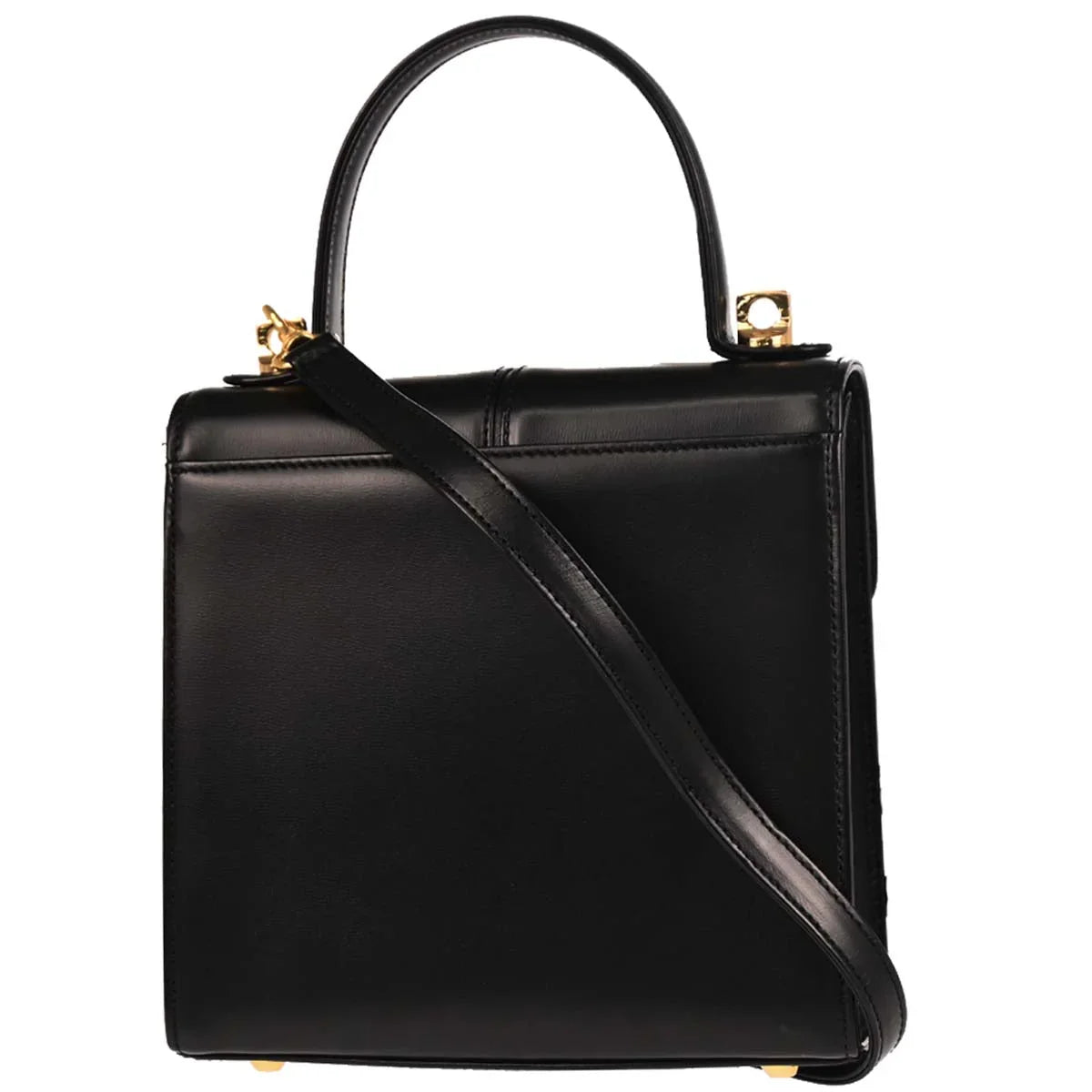Yves Saint Laurent Black Leather 2way Shoulder Handbag