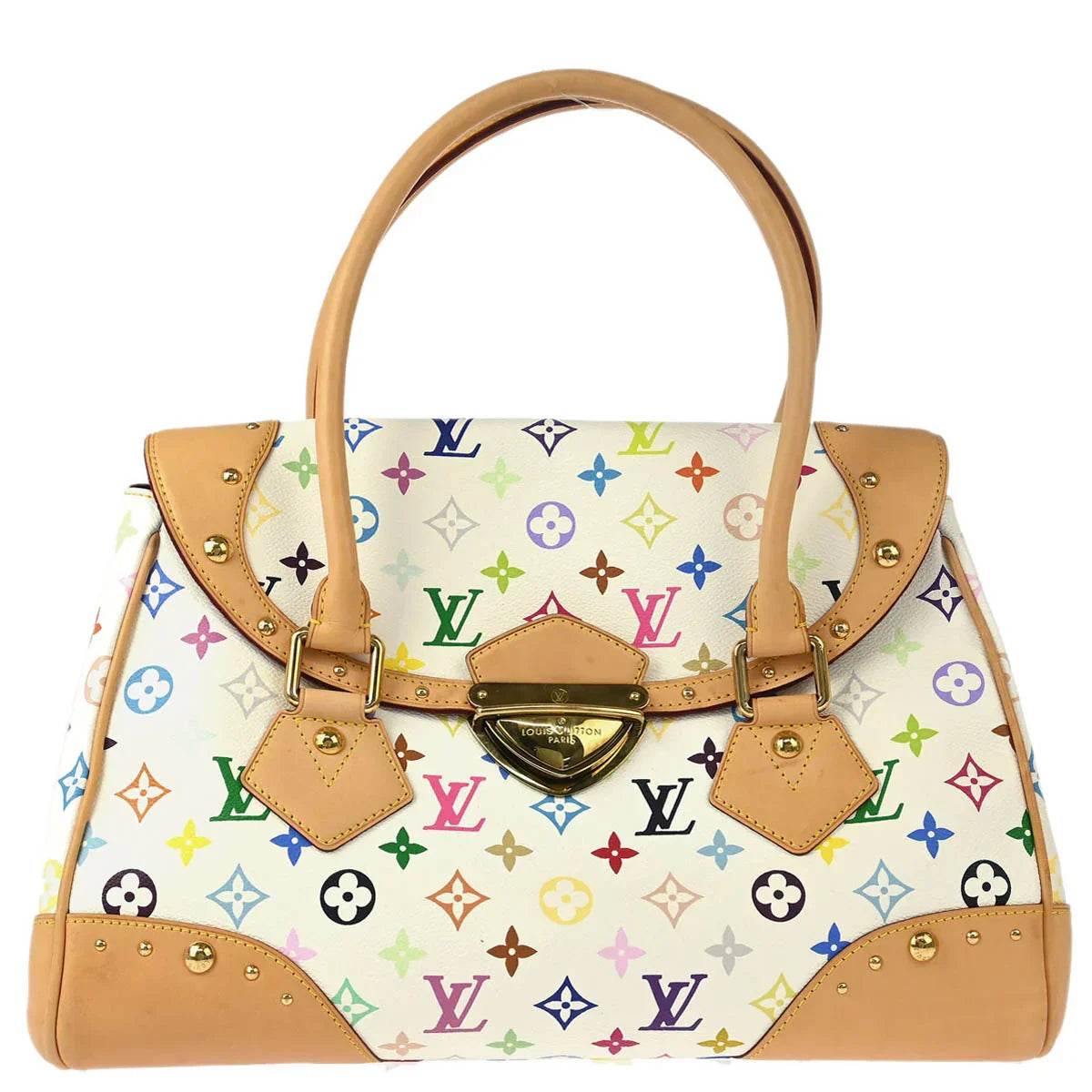 Louis Vuitton 2008 White Monogram Multicolor Beverly GM Handbag M40201