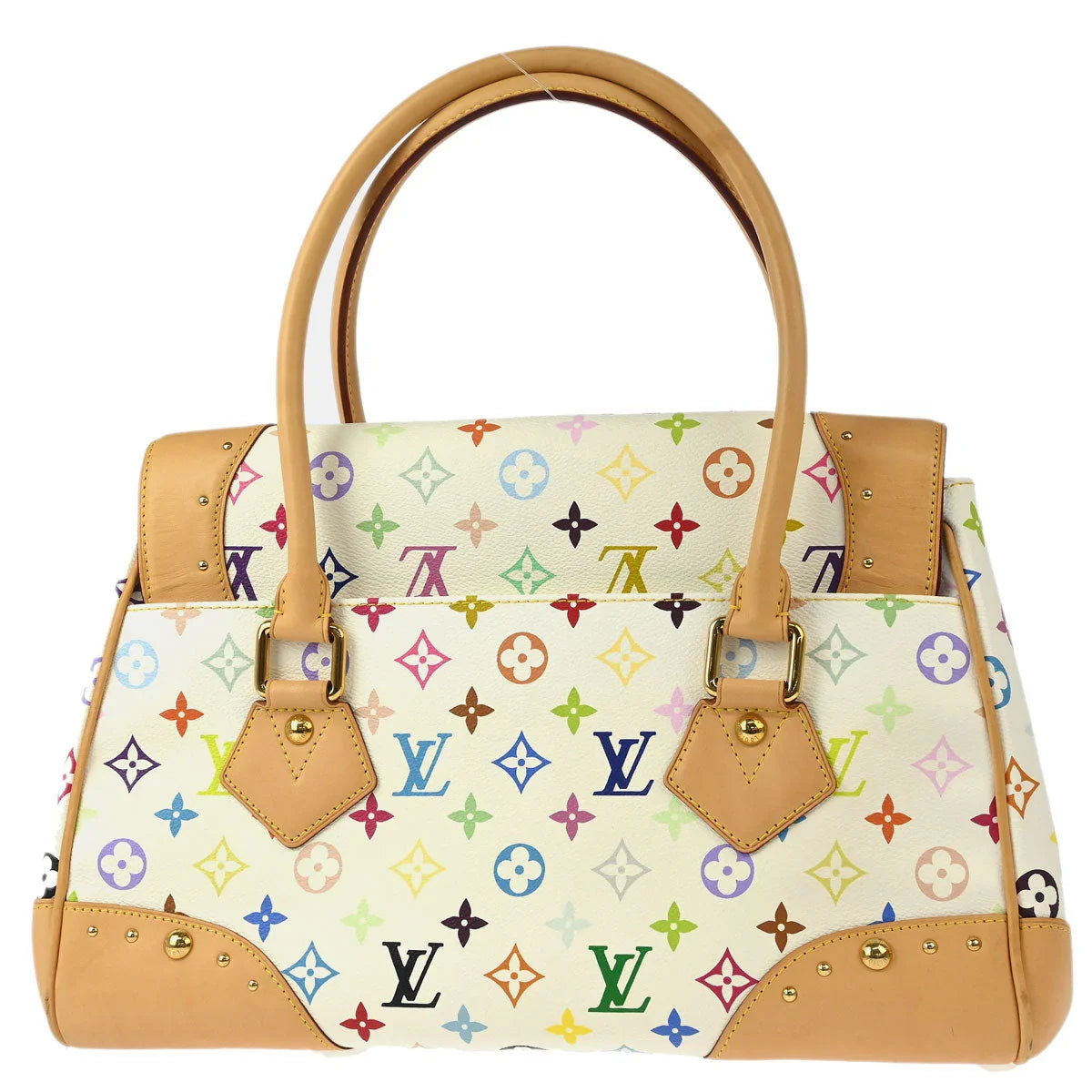 Louis Vuitton 2008 White Monogram Multicolor Beverly GM Handbag M40201
