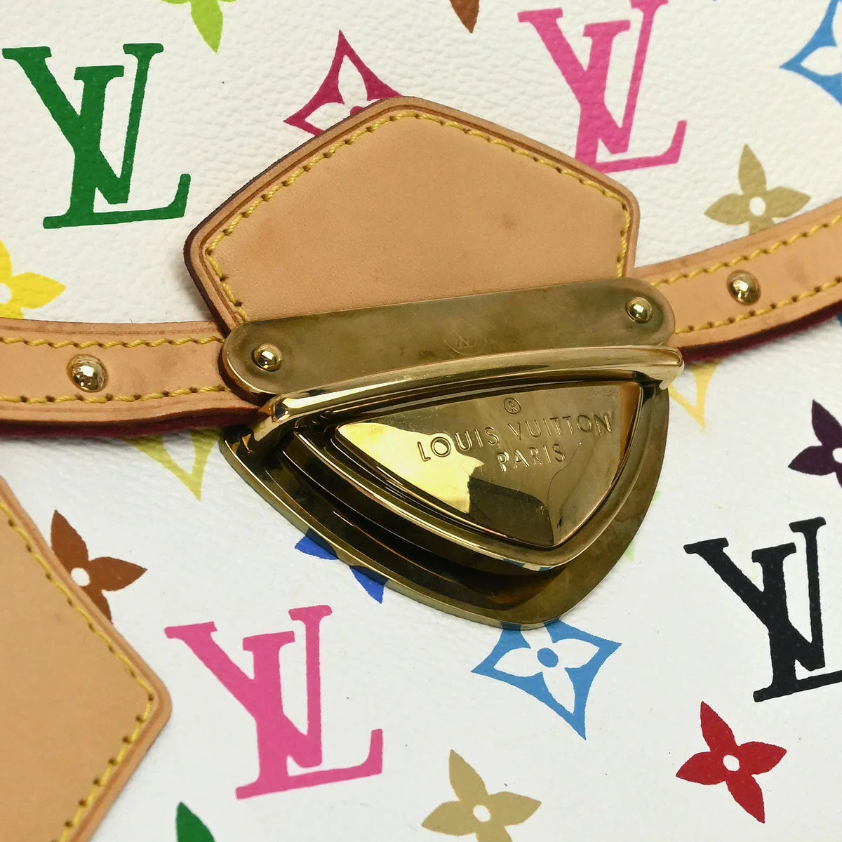 Louis Vuitton 2008 White Monogram Multicolor Beverly GM Handbag M40201