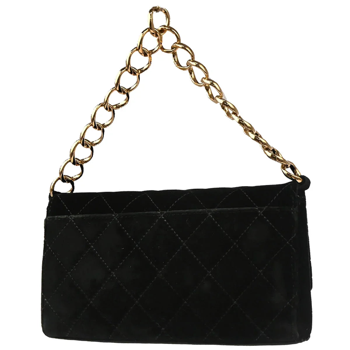 Chanel 2002-2003 Black Velvet Chain Handbag