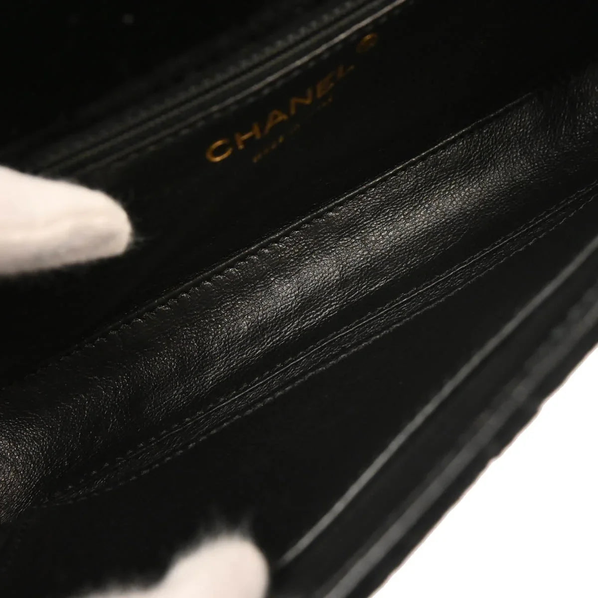 Chanel 2002-2003 Black Velvet Chain Handbag