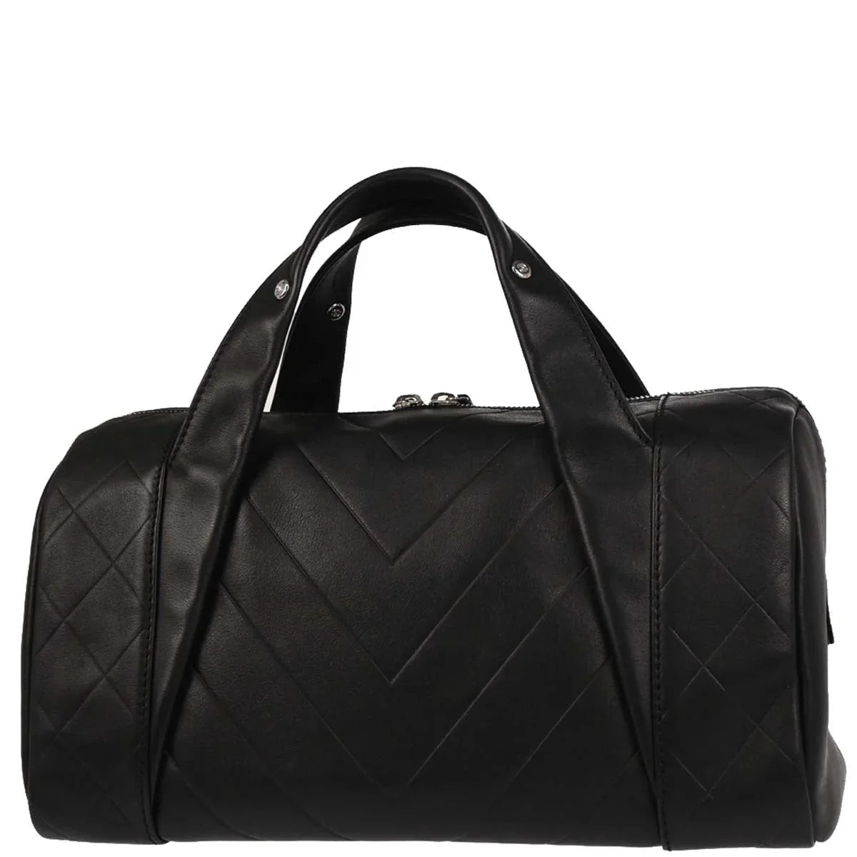 Chanel 2005-2006 Black Lambskin Chevron Handbag
