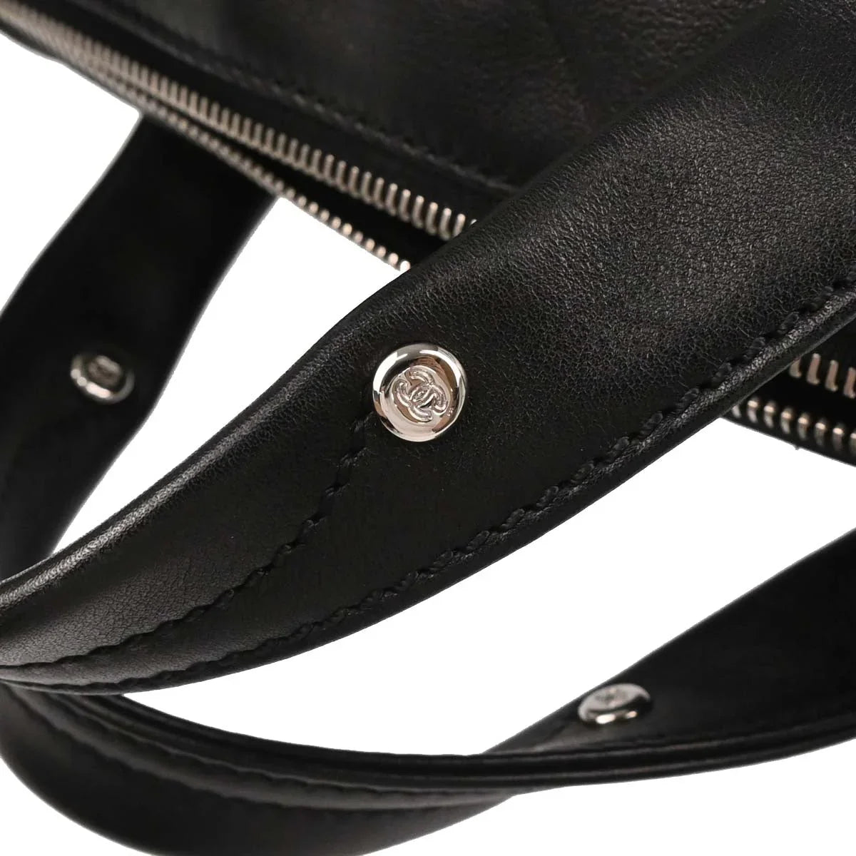 Chanel 2005-2006 Black Lambskin Chevron Handbag